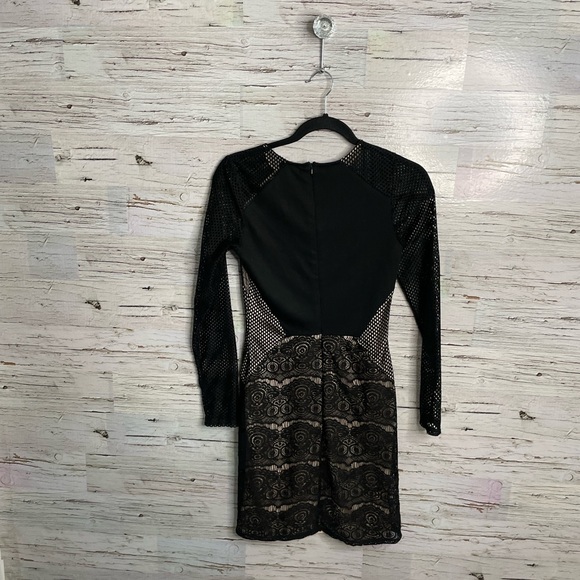 Topshop black cream lace long sleeve mesh size 6 - Picture 11 of 11